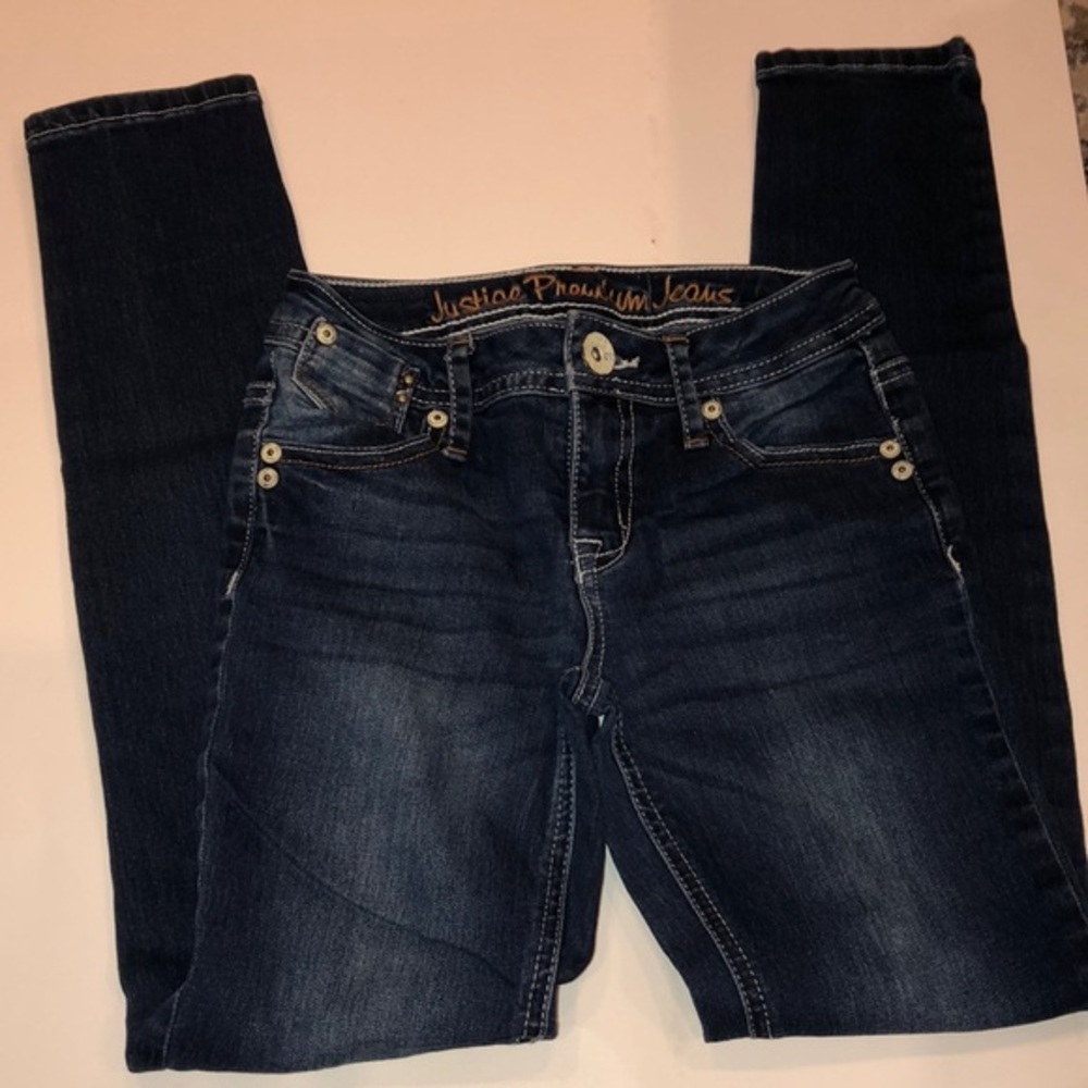 Justice Premium simply low super skinny Jeans girls 10S‎ dark wash